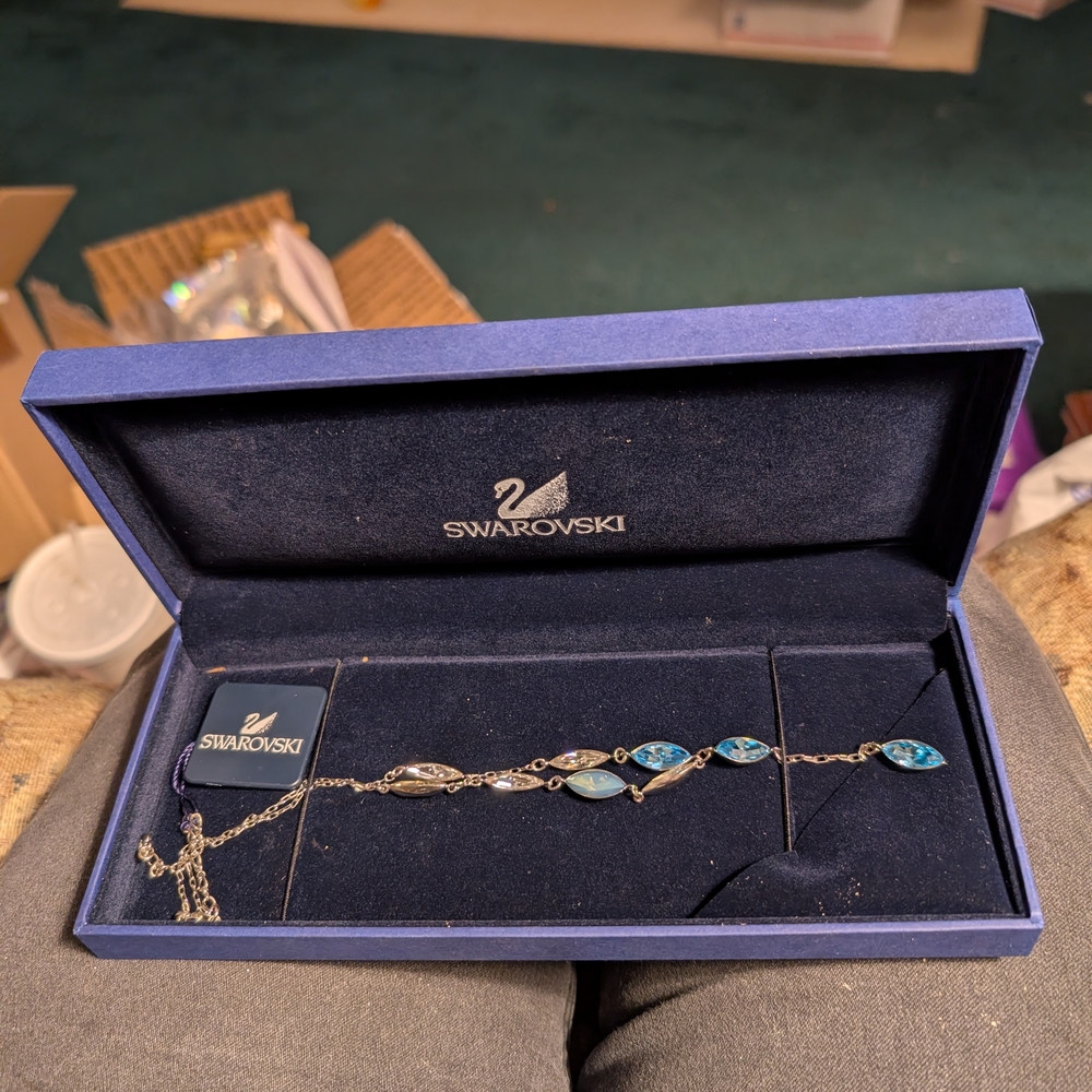 Swarovski Blue and Silver Crystal Bracelet